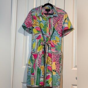 Donna Morgan Colorful Tropical Mini Dress